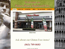 Tablet Screenshot of palacepizzahighlandcity.com